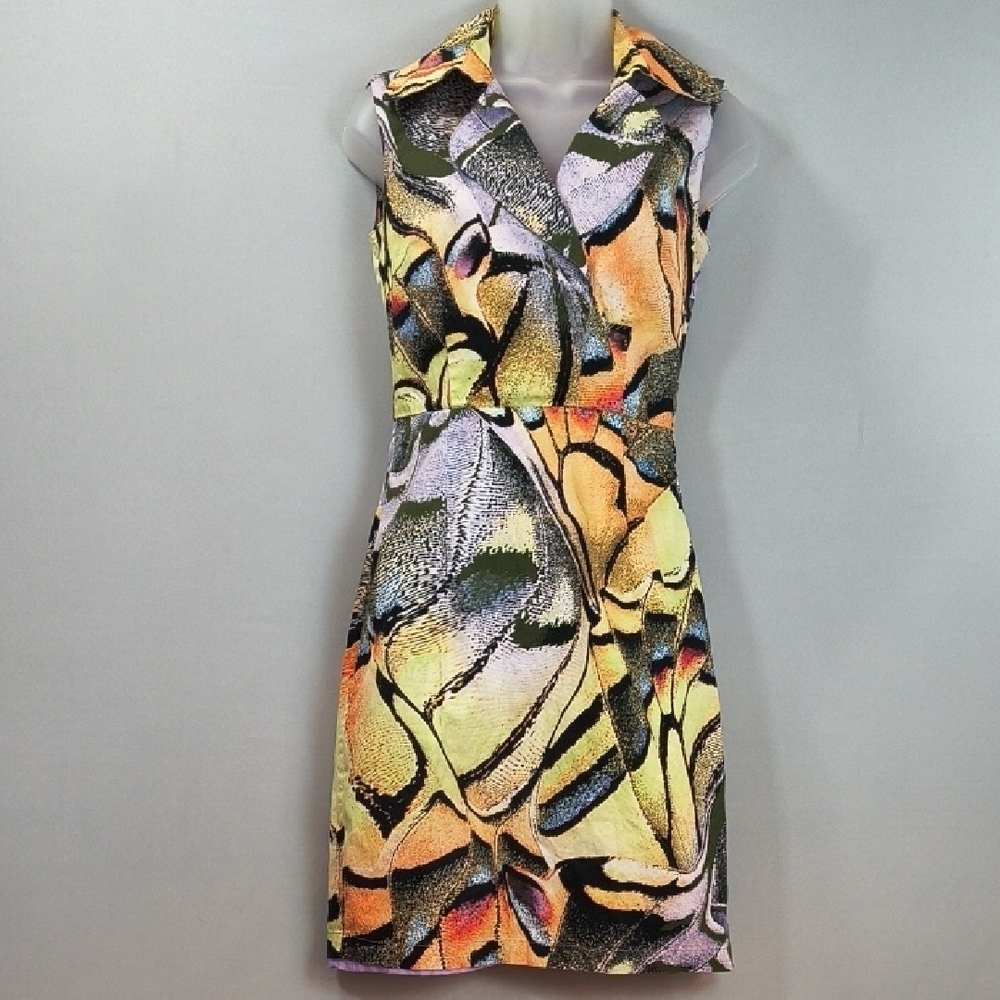 Amelia Women's Sleeveless Abstract Mini Dress , Size 2